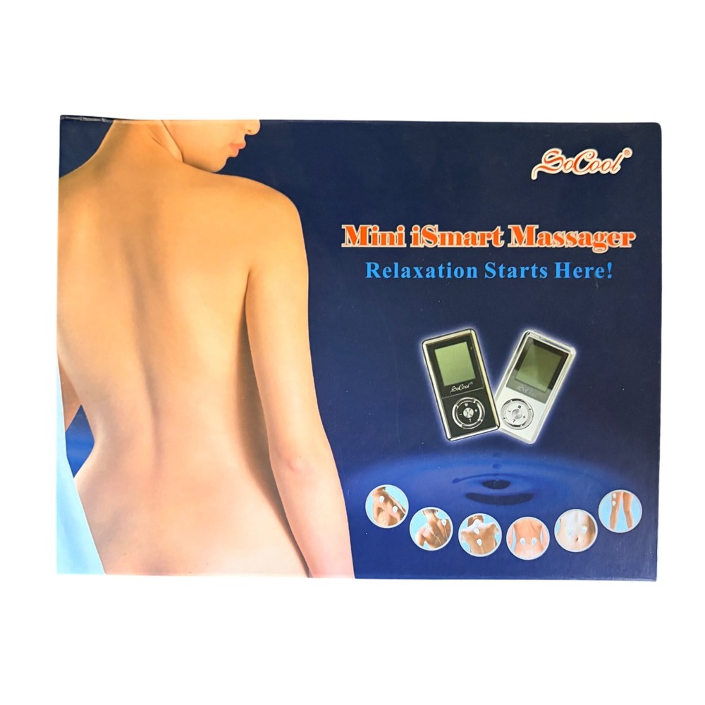 SoCool Mini iSmart Massager Hi-Dow TENS Unit Muscle Stimulator Black